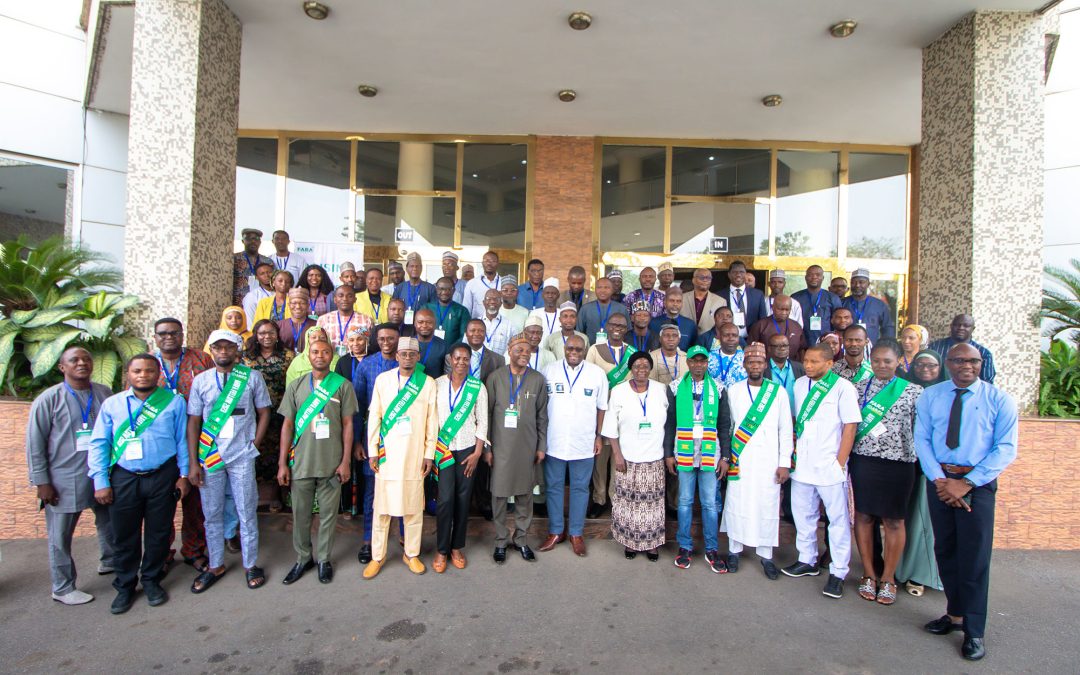 Maiden cohort of the FARA-TETFund Fellows of the Agricultural Research and Innovation Fellowship for Africa (ARIFA) inducted in Abuja, Nigeria.